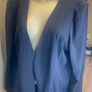Classic Women's Navy Open-Front Blazer